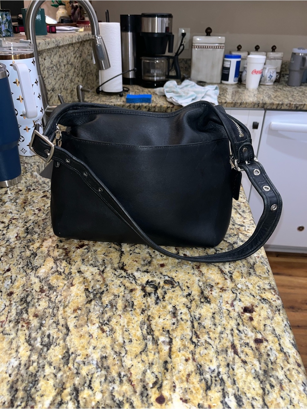 EUC Vintage Authentic Coach Legacy Small Pocket Zip Hobo Handbag. E1D-9058